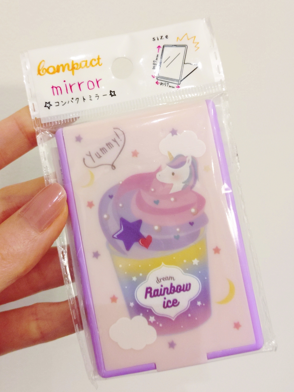 ✨FREE ADD ON✨ Mirror - Purple Unicorn Rainbow Ice